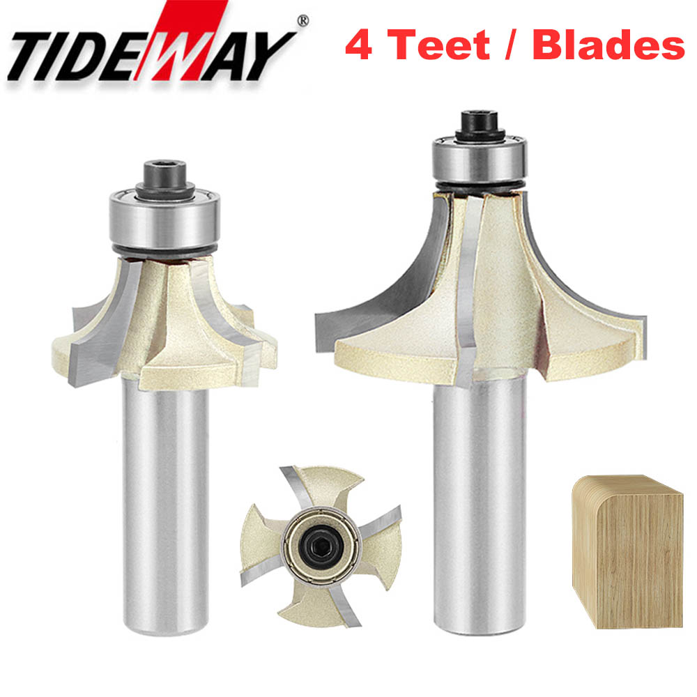 Woodworking Nc - Tideway mata Router sudut bulat, 4