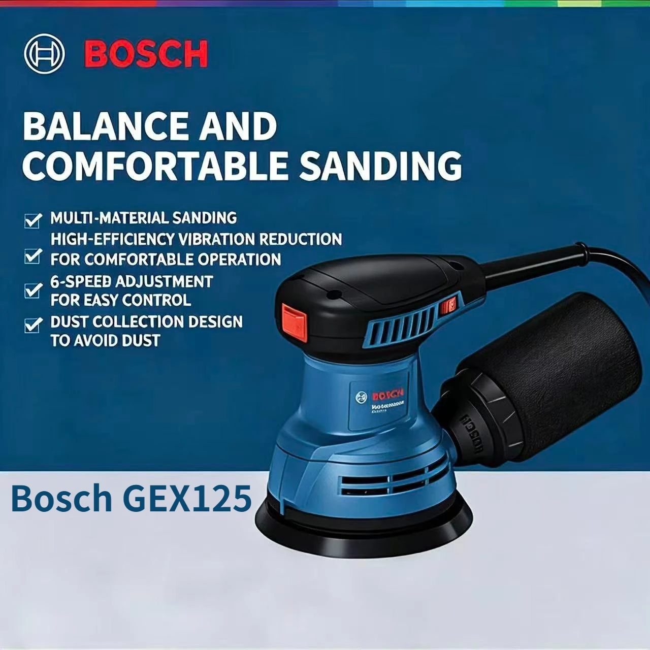 Bosch GEX125 280W Mesin Pengam - Woodworking Machine ulasan dan harga