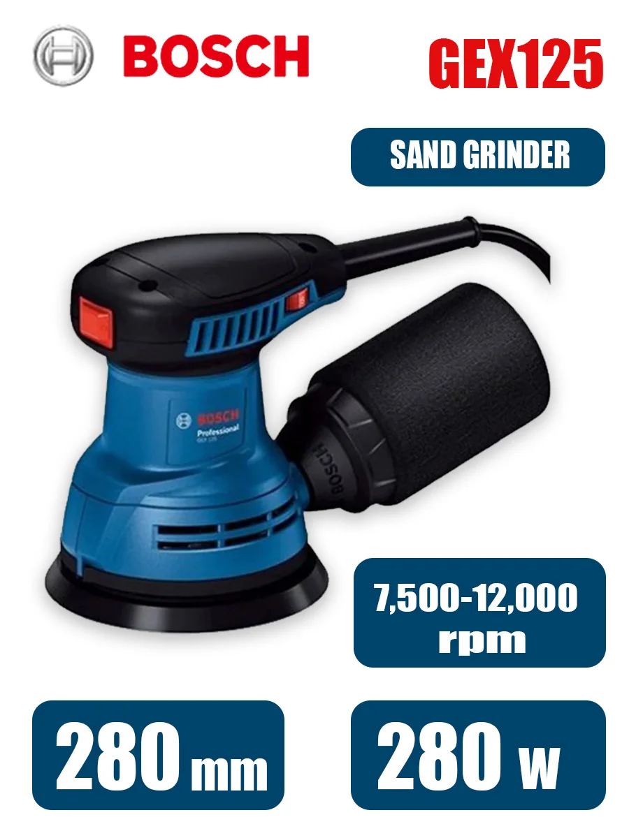 Bosch GEX125 280W Mesin Sander - Woodworking Machine ulasan dan harga