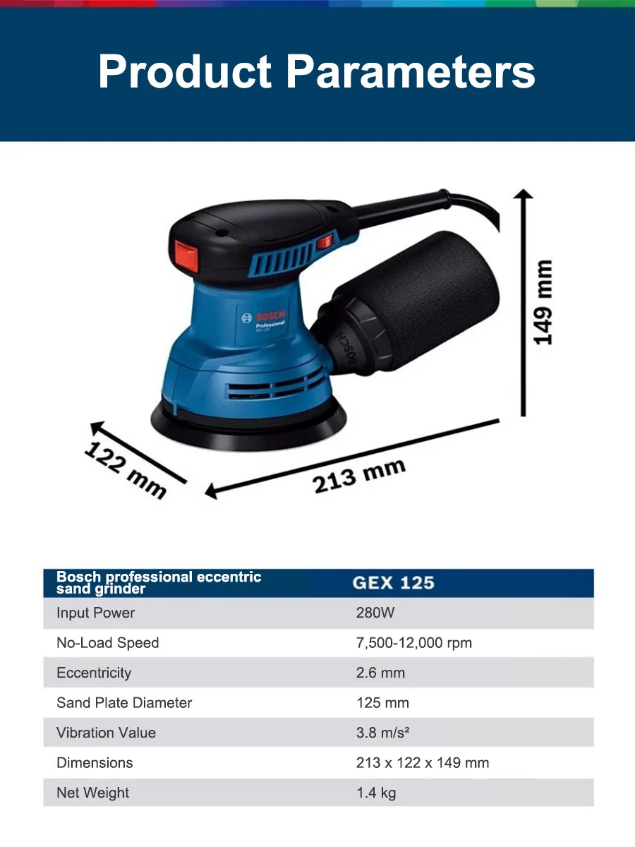 Bosch GEX125 280W Mesin Sander - Woodworking Machine ulasan dan harga