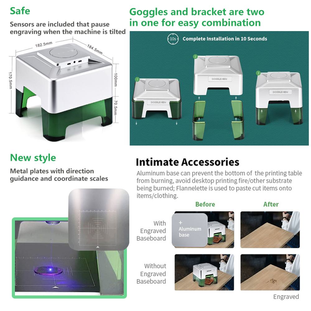 Mesin Pengukir Laser Mini 3W P - Woodworking Manufacturing ulasan dan harga