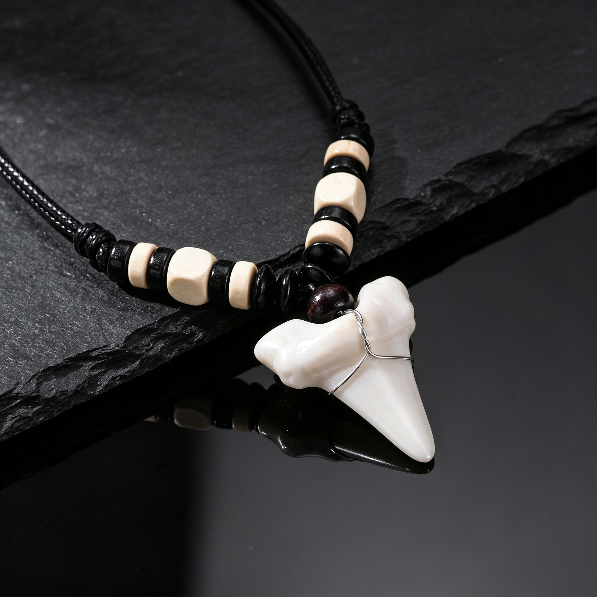 Kalung Liontin Gigi Hiu Imitas - Woodworking Nc ulasan dan harga