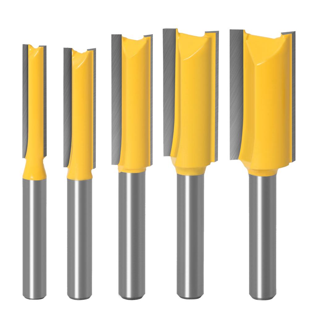 JGZUI 1Pc 1/4 Shank Lurus Bit  - Woodworking Nc ulasan dan harga
