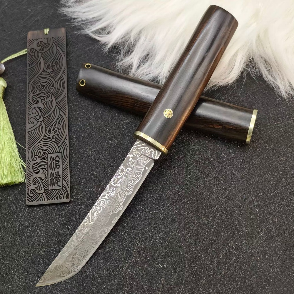 Pisau Tanto Damascus VG10 Keke - Woodworking In Japanese ulasan dan harga